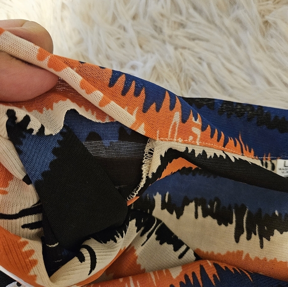 Cowl Neck Mesh Open Dress - Picture 7 of 7